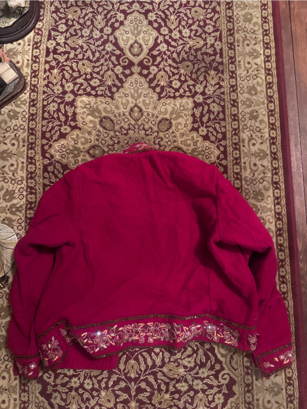 Talbots Red Embroidered Wool Jacket - Picture 3 of 3